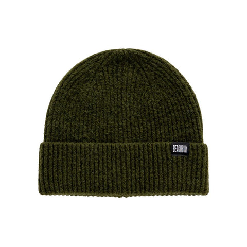 Beachbum recycled polyester wool blend olive green beanie