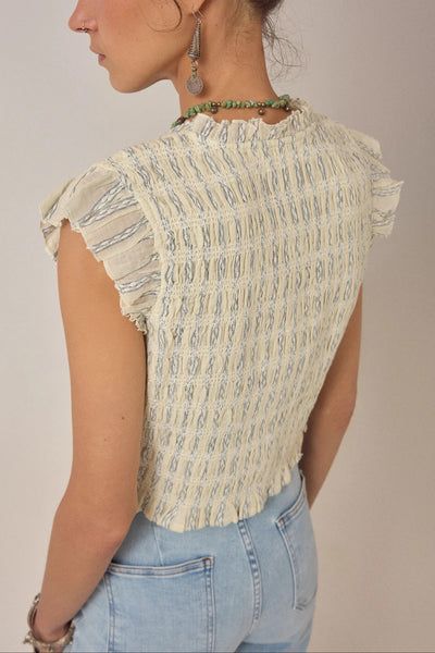 Omaris Patmos Sleeveless Cloud Thread Blouse