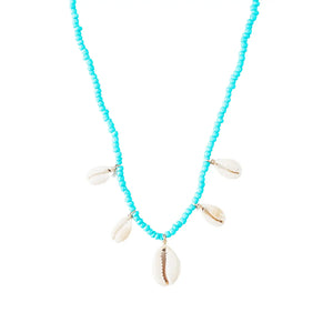 Ombak Shell Blue Necklace
