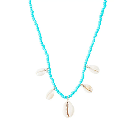 Ombak Shell Blue Necklace