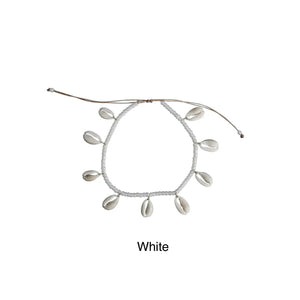 Ombak Shell White Anklet