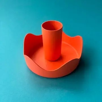 Orange Colour Pop Wavy Candle Holder