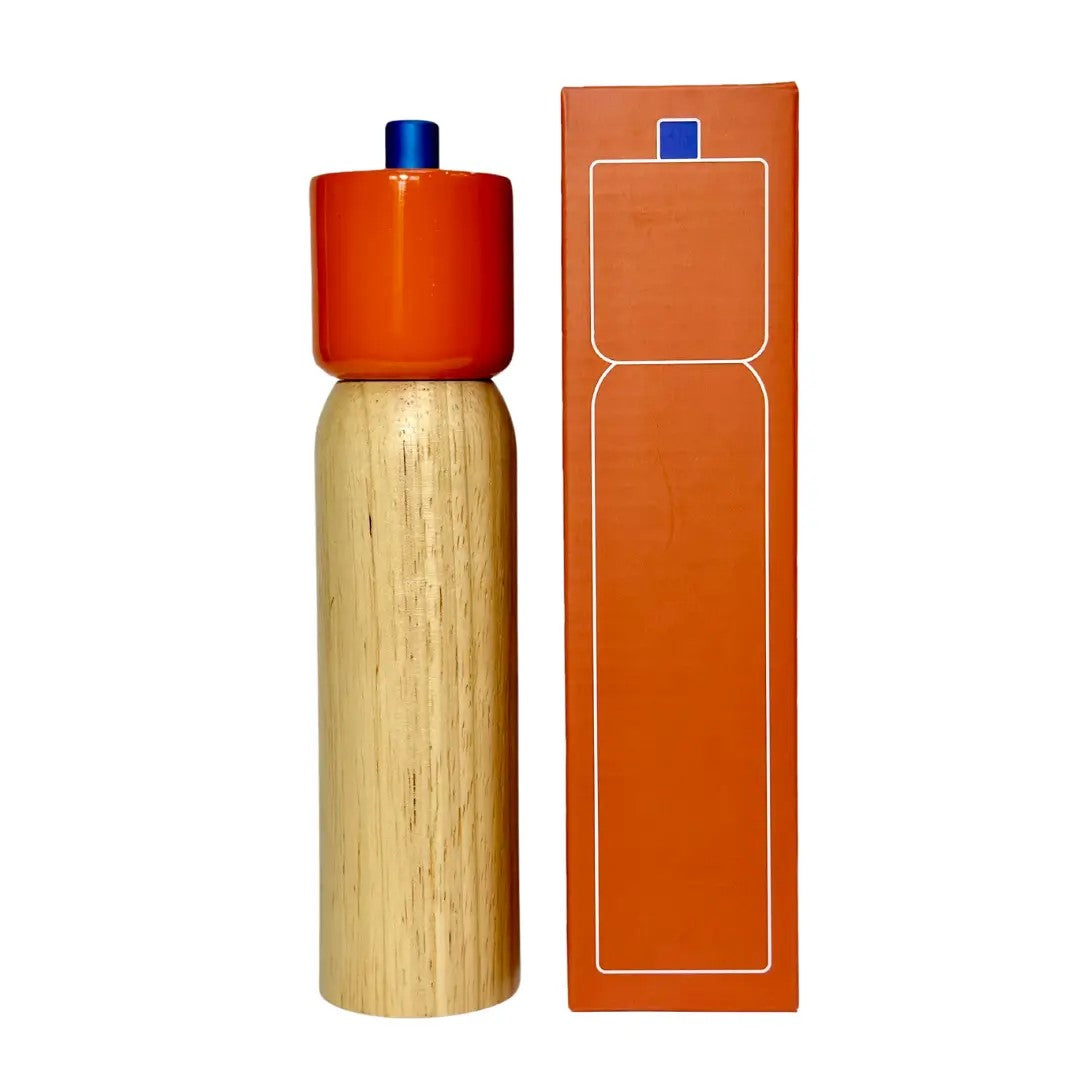 Large Salt & Pepper Grinder - Orange & Blue