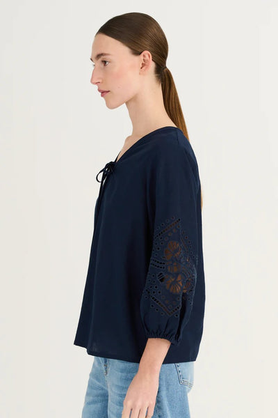 Pieszak Midnight Navy Pina Blouse
