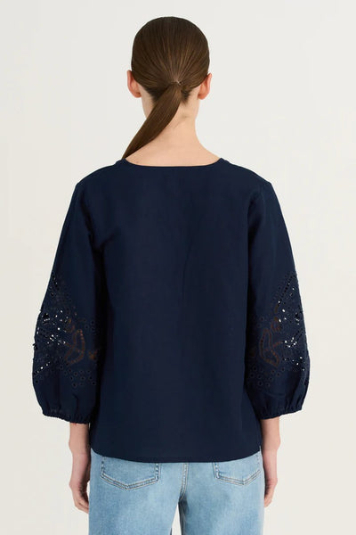 Pieszak Midnight Navy Pina Blouse