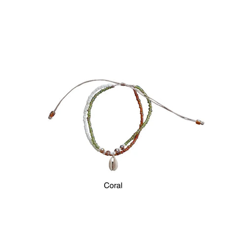 Papuma Coral Beaded Shell Bracelet