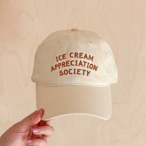 White Ice Cream Appreciation Society Baseball Cap
