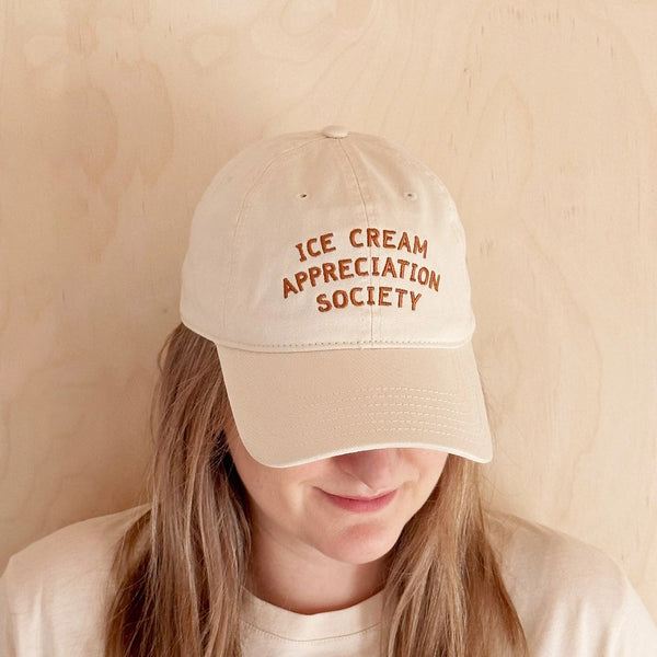White Ice Cream Appreciation Society Baseball Cap