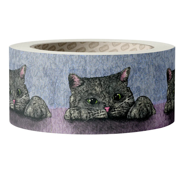 Peeping Black Cat Washi Tape