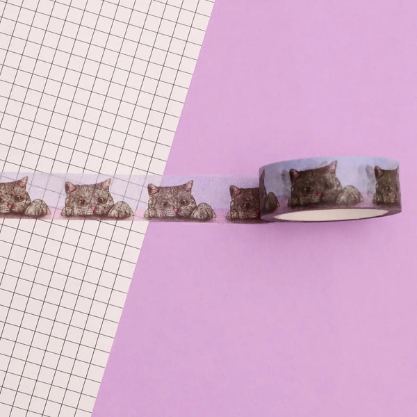 Peeping Black Cat Washi Tape