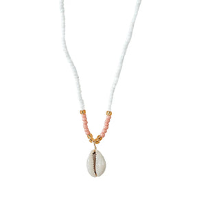 Penida Pink Beaded Shell Necklace