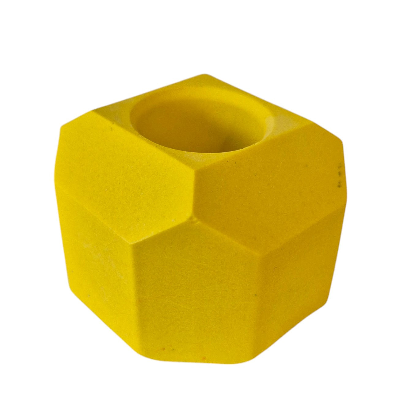 Yellow Geometric Candle Holder