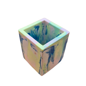 Square Marbled Jesmonite Pot