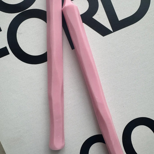Pink Tapered Hand Carved candles