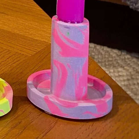 Pink & Lilac Neon Candle Holder