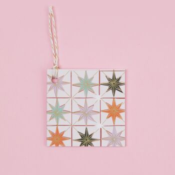 Pink Star Christmas Gift Tags