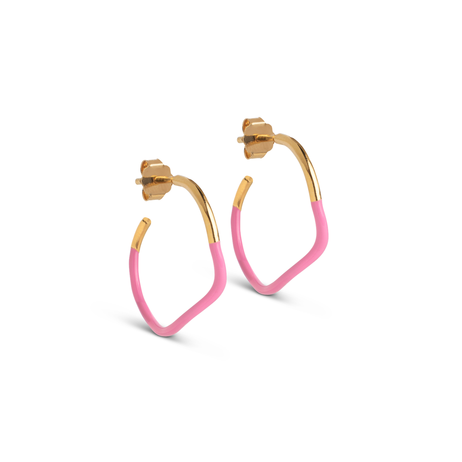 Pink Sway Hoop earrings by Enamel Copenhagen