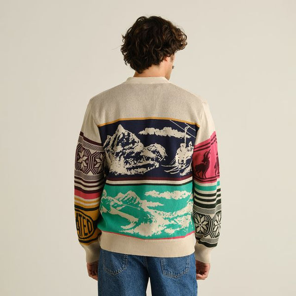 Retro Ski Blocks Delsbo Cardigan