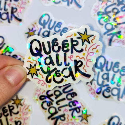 Queer All Year Sticker