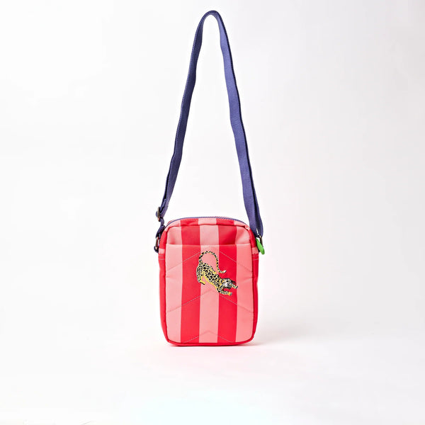 Bond Circus Print Recycled Canvas Crossbody Bag