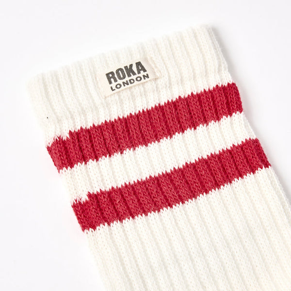 Cranberry Stripe Windsor Sock