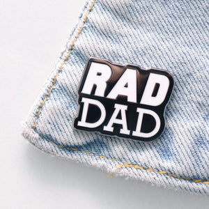 Alphabet Bags Rad Dad Enamel Pin