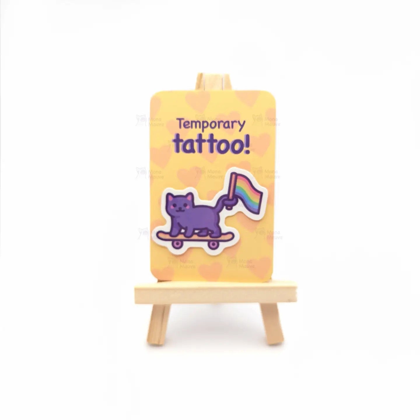 Rainbow Pride Cat Temporary Tattoo