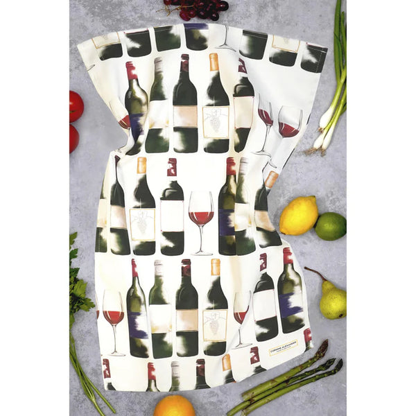 Corinne Alexander Red Wine tea towel