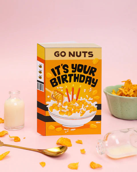 Go Nuts Cereal Birthday Card