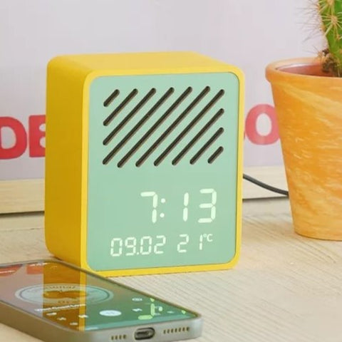 Rise Play Alarm Clock Yellow Green