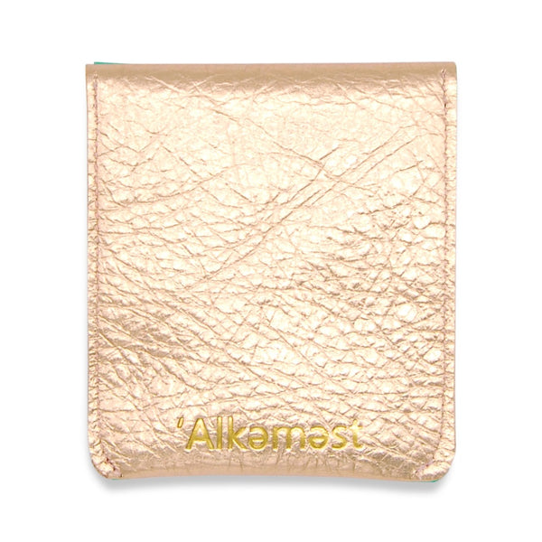 Rose Gold Leather Boob Purse with Piercings
