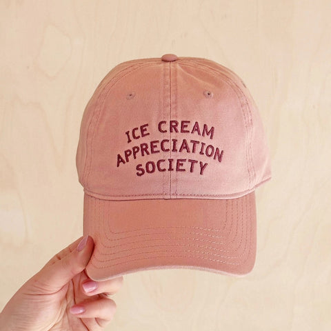 Dusty Rose Ice Cream Appreciation Society Baseball Cap