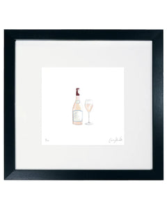 Corinne Alexander Rose Wine framed print