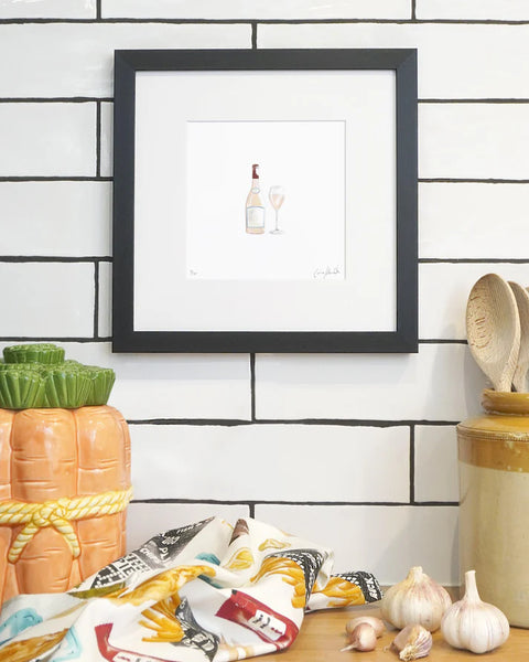 Corinne Alexander Rose Wine framed print