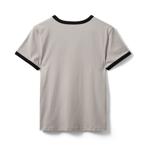 Maggie Dark Grey Contrast Trim T-Shirt