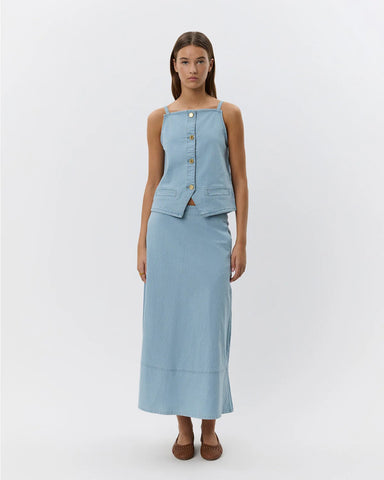 Selia Light Blue Striped Skirt Sofie Schnoor