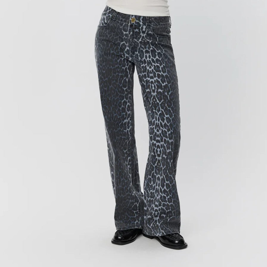 Sienna Blue Leopard Print Trousers