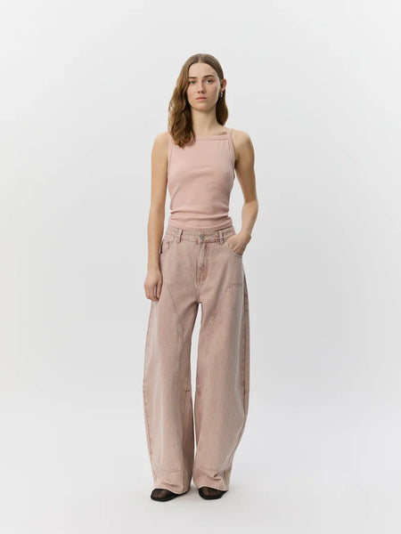 Sonja Barrel Shaped Jeans Faded Rose Denim