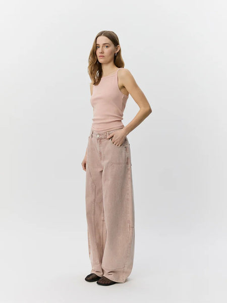 Sonja Barrel Shaped Jeans Faded Rose Denim