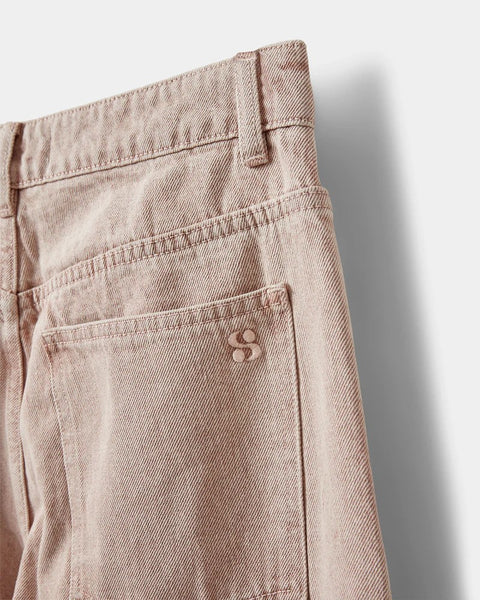 Sonja Barrel Shaped Jeans Faded Rose Denim