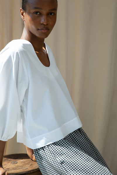 Renee white top from Beaumont Organic.