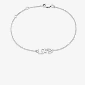 Rachel Jackson Sterling Silver art deco love bracelet