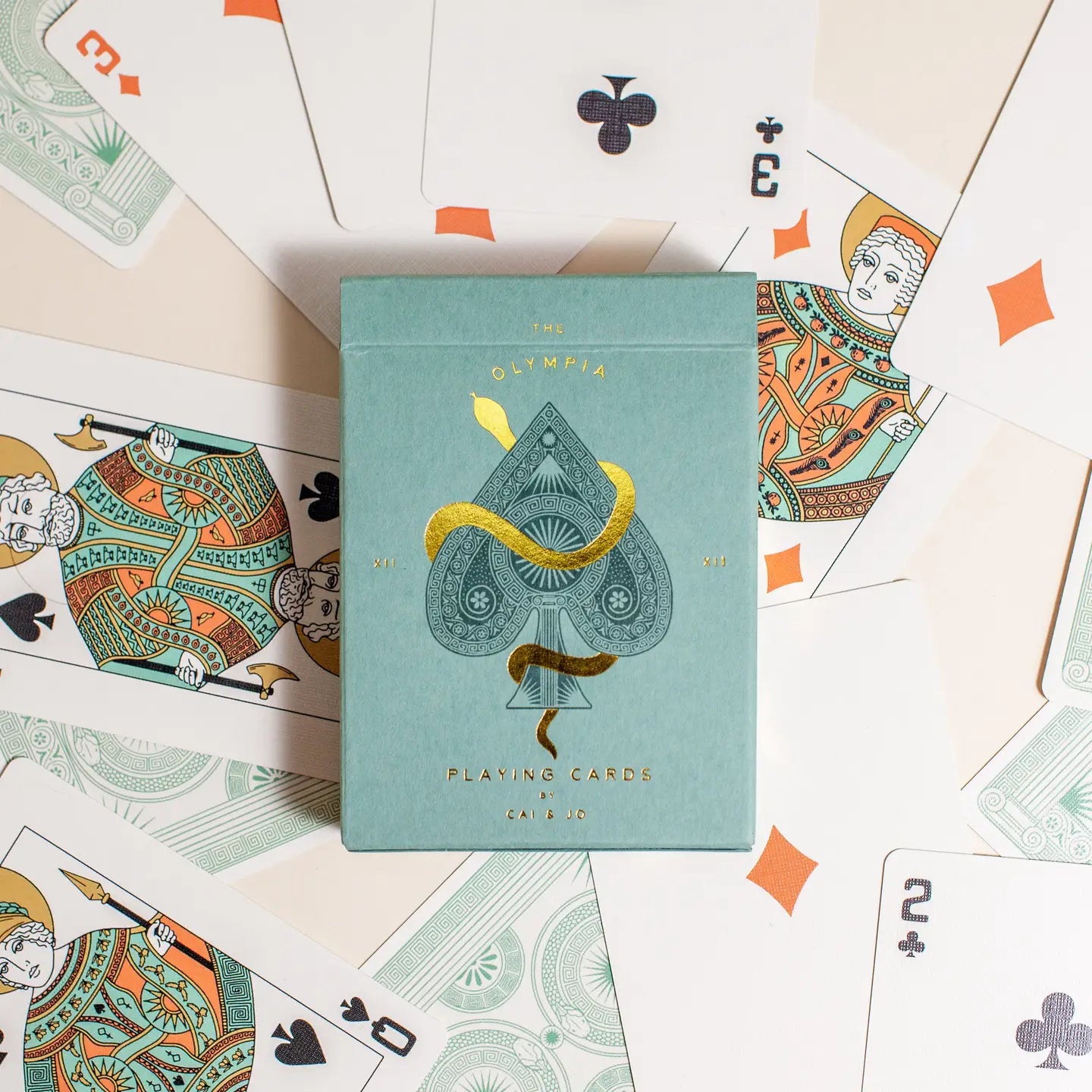 Sage Green Olympia Playing Cards