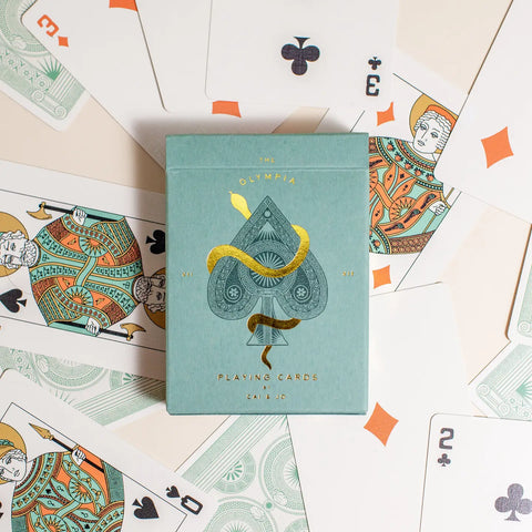 Sage Green Olympia Playing Cards