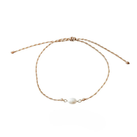 Sanur Jute Fresh Water Pearl Bead Bracelet