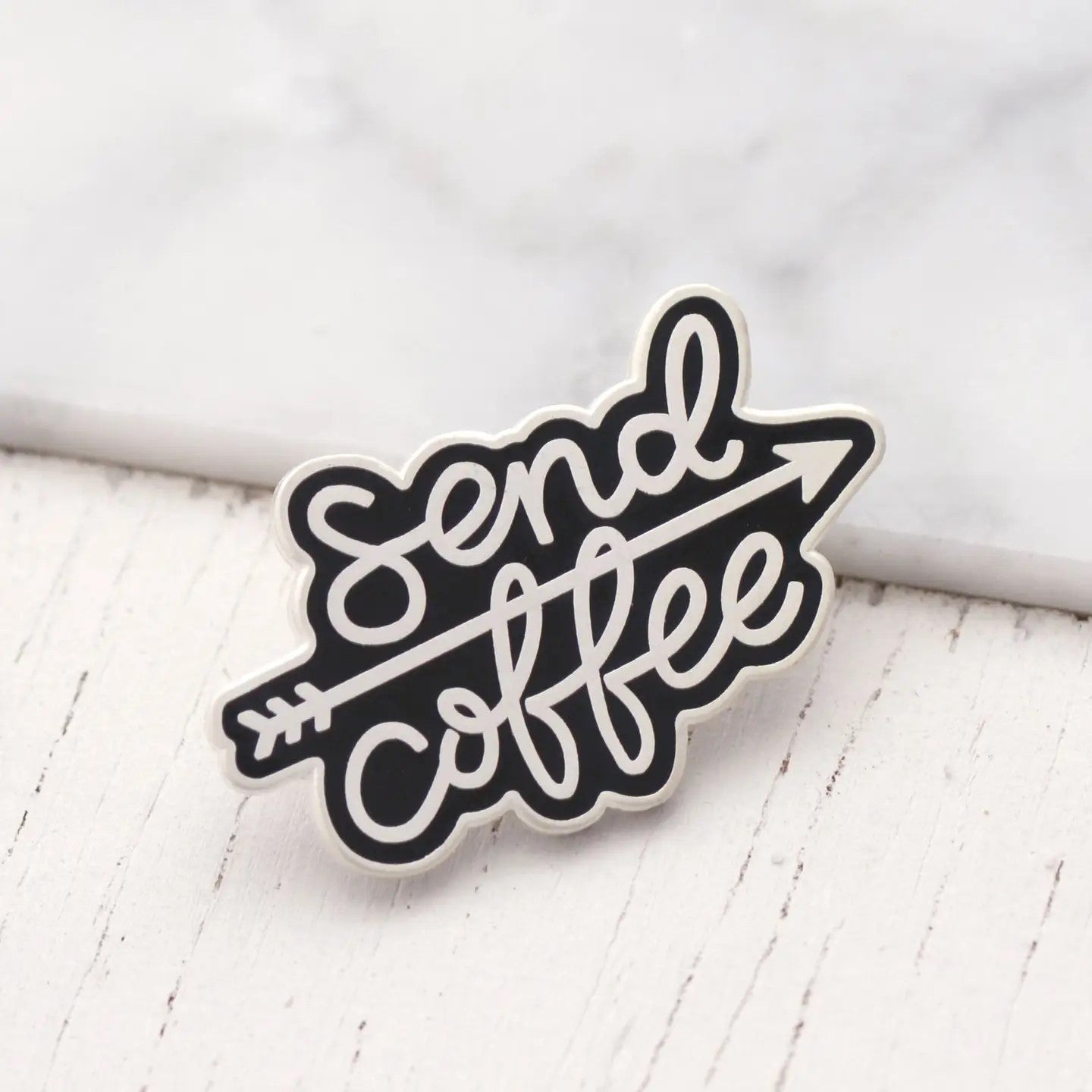 Send Coffee Enamel Pin