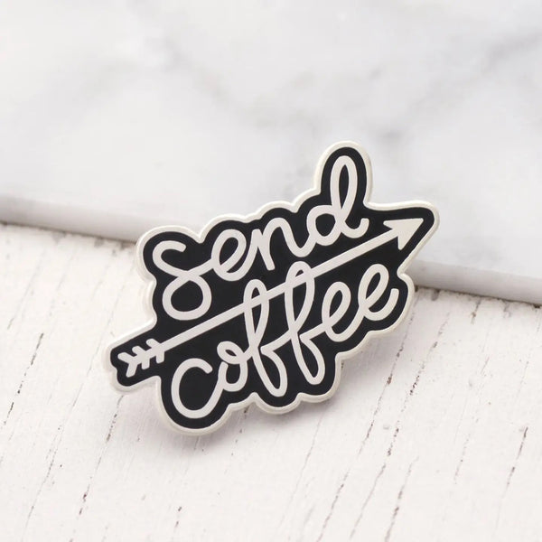 Send Coffee Enamel Pin