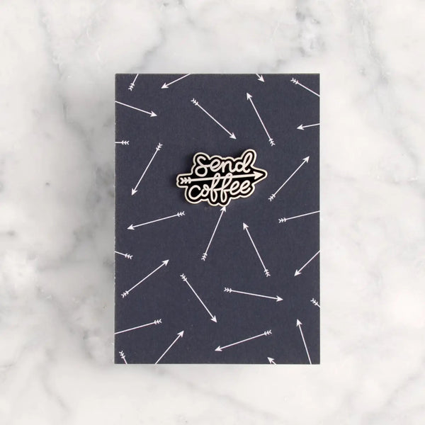 Send Coffee Enamel Pin