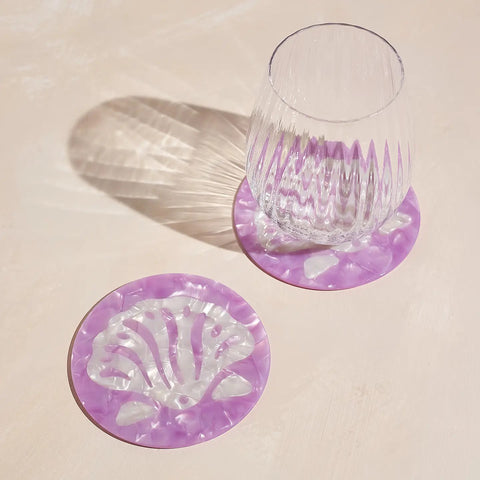 Pair of Shell Acetate Coasters