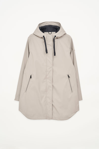 Tanta Snow light grey waterproof jacket